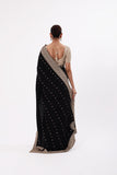 Designer Black Saree