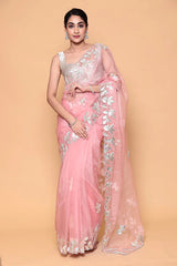 Organza Saree with Gota work