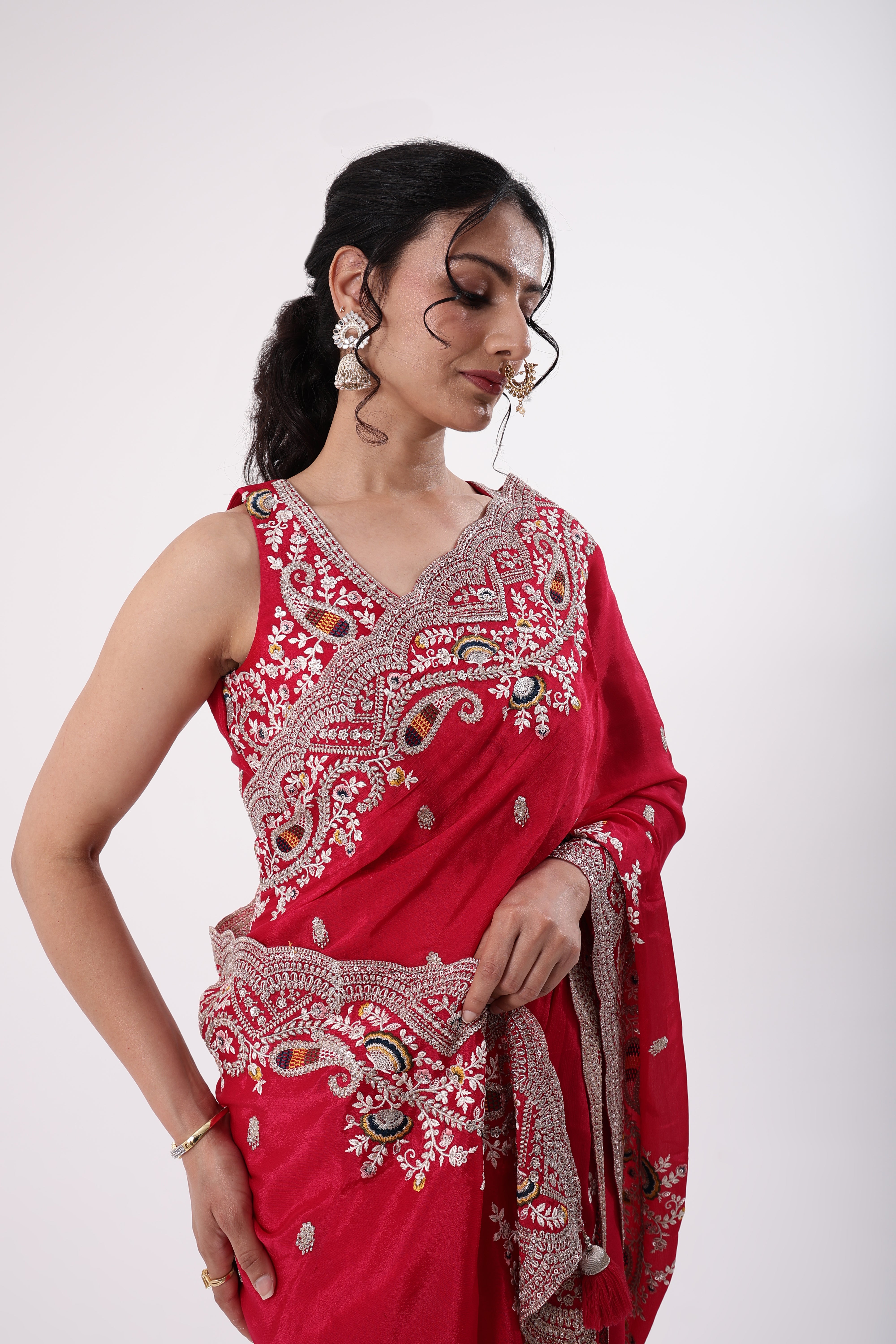 Saree With Readymade Blouse