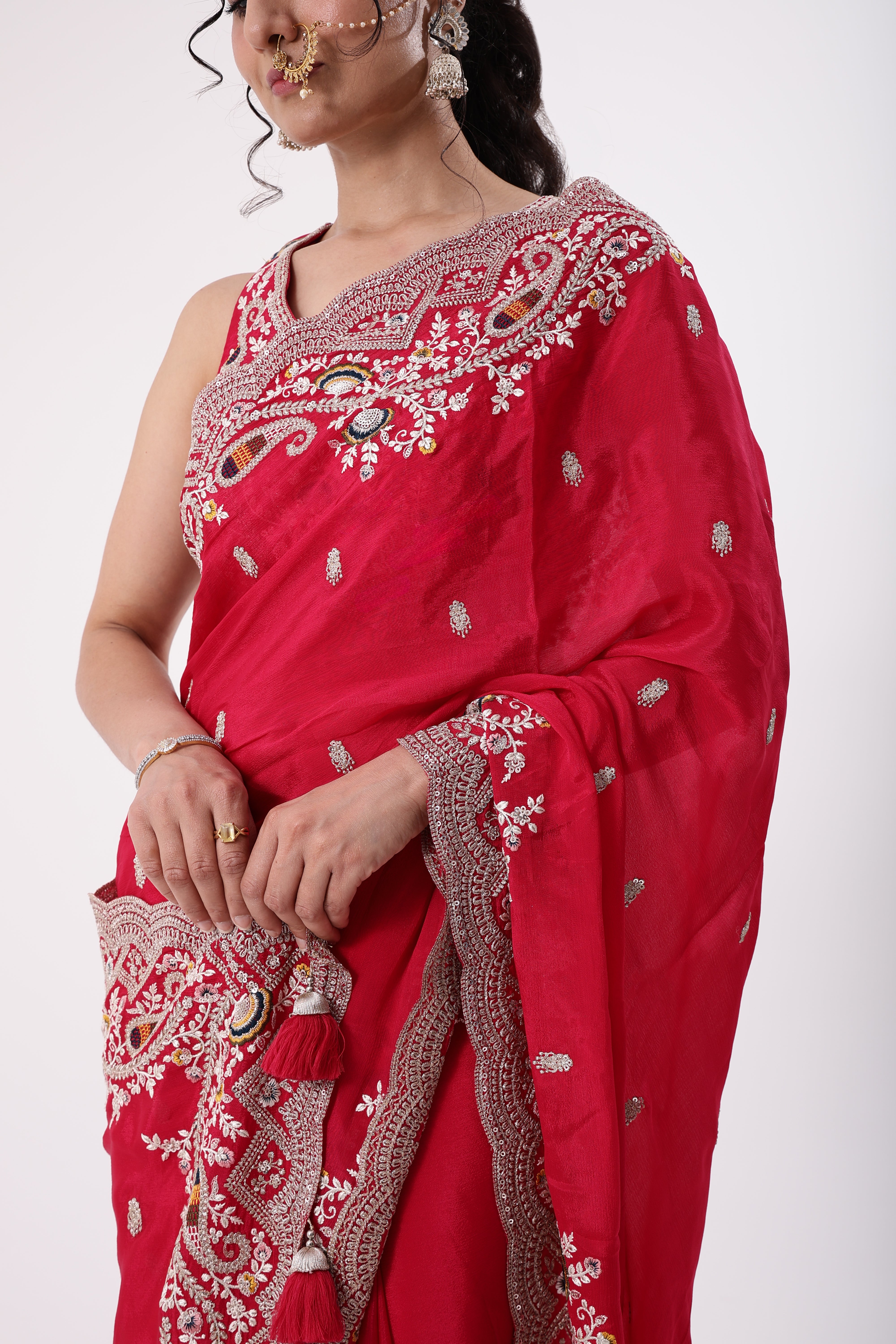 Saree With Readymade Blouse