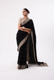 Designer Black Saree