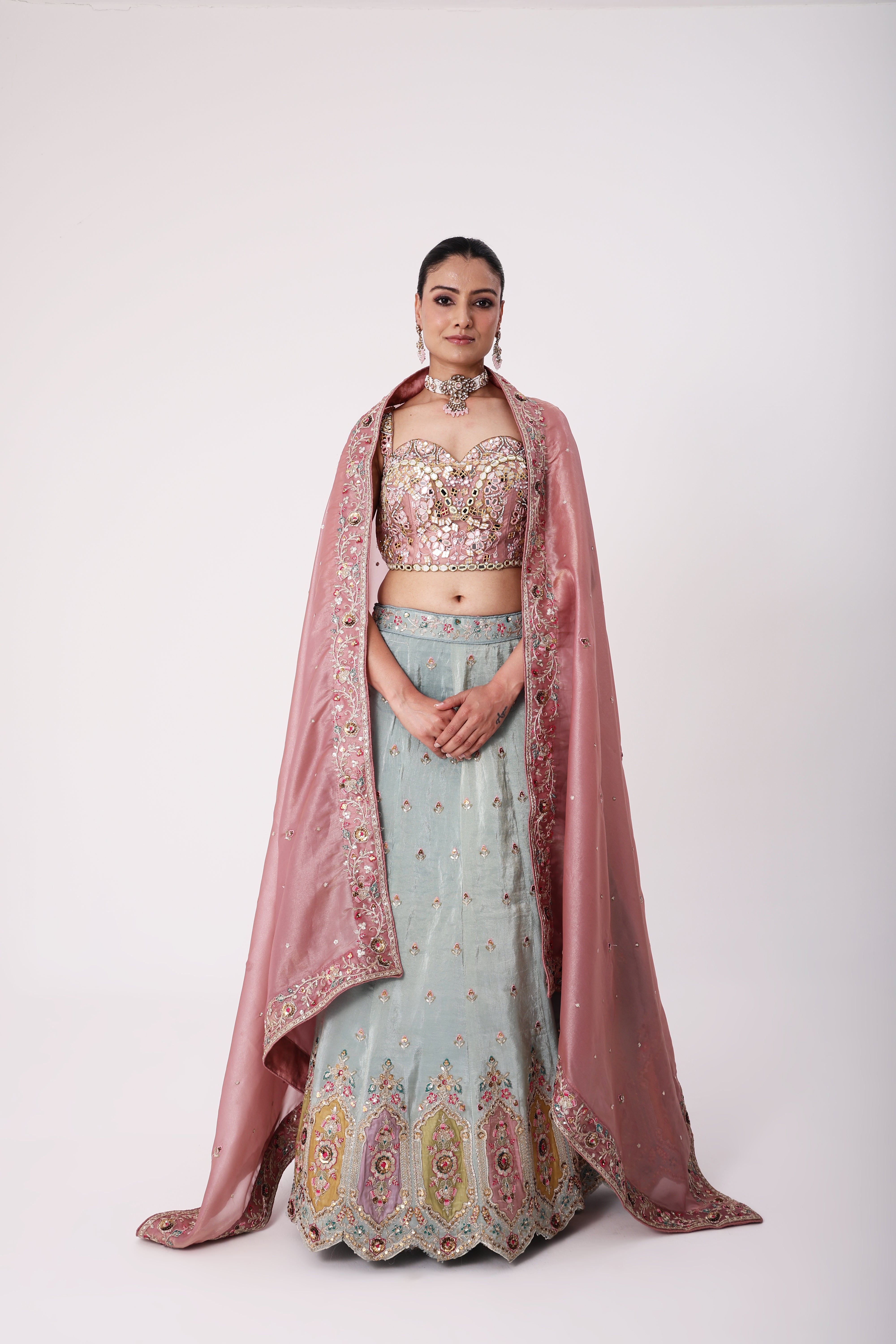 Dual Colour Lehenga Set