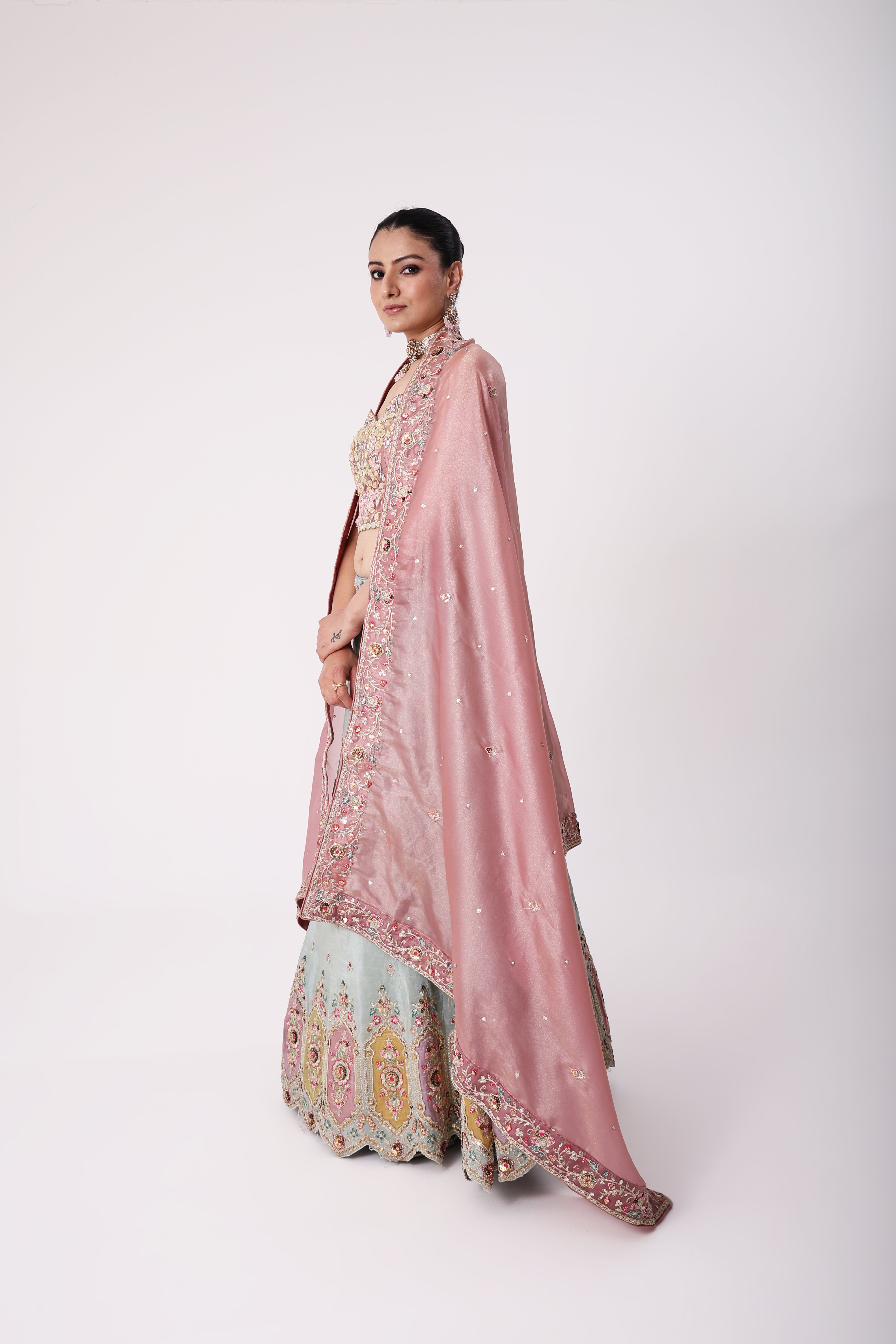 Dual Colour Lehenga Set