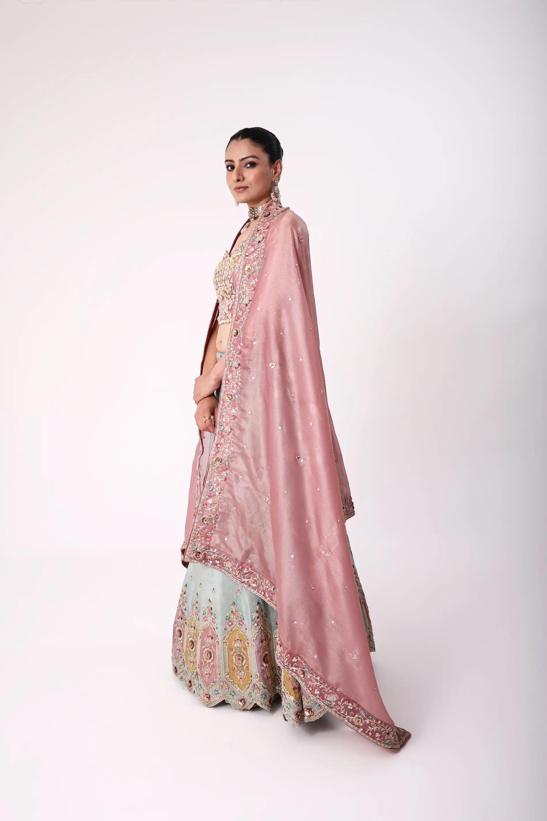Dual Colour Lehenga Set