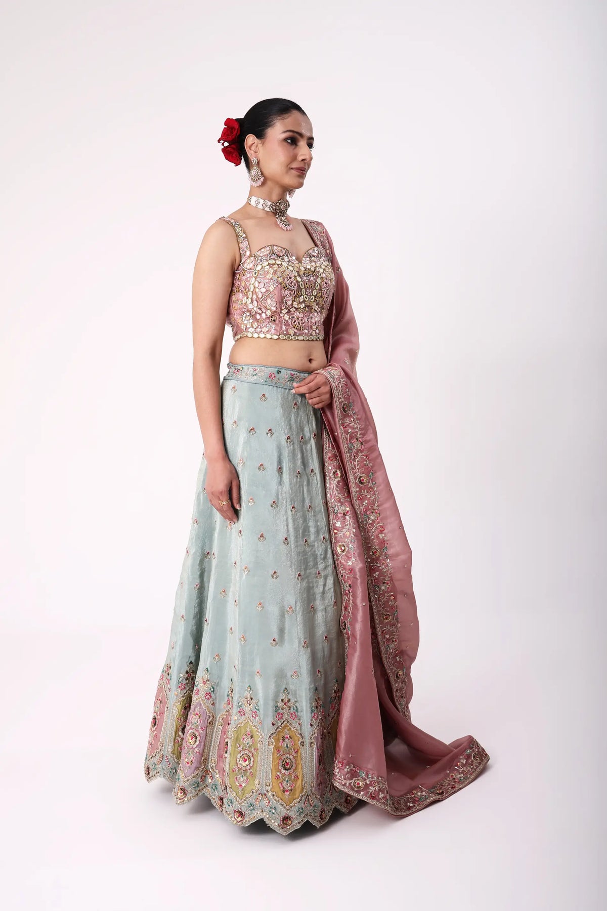 Dual Colour Lehenga Set