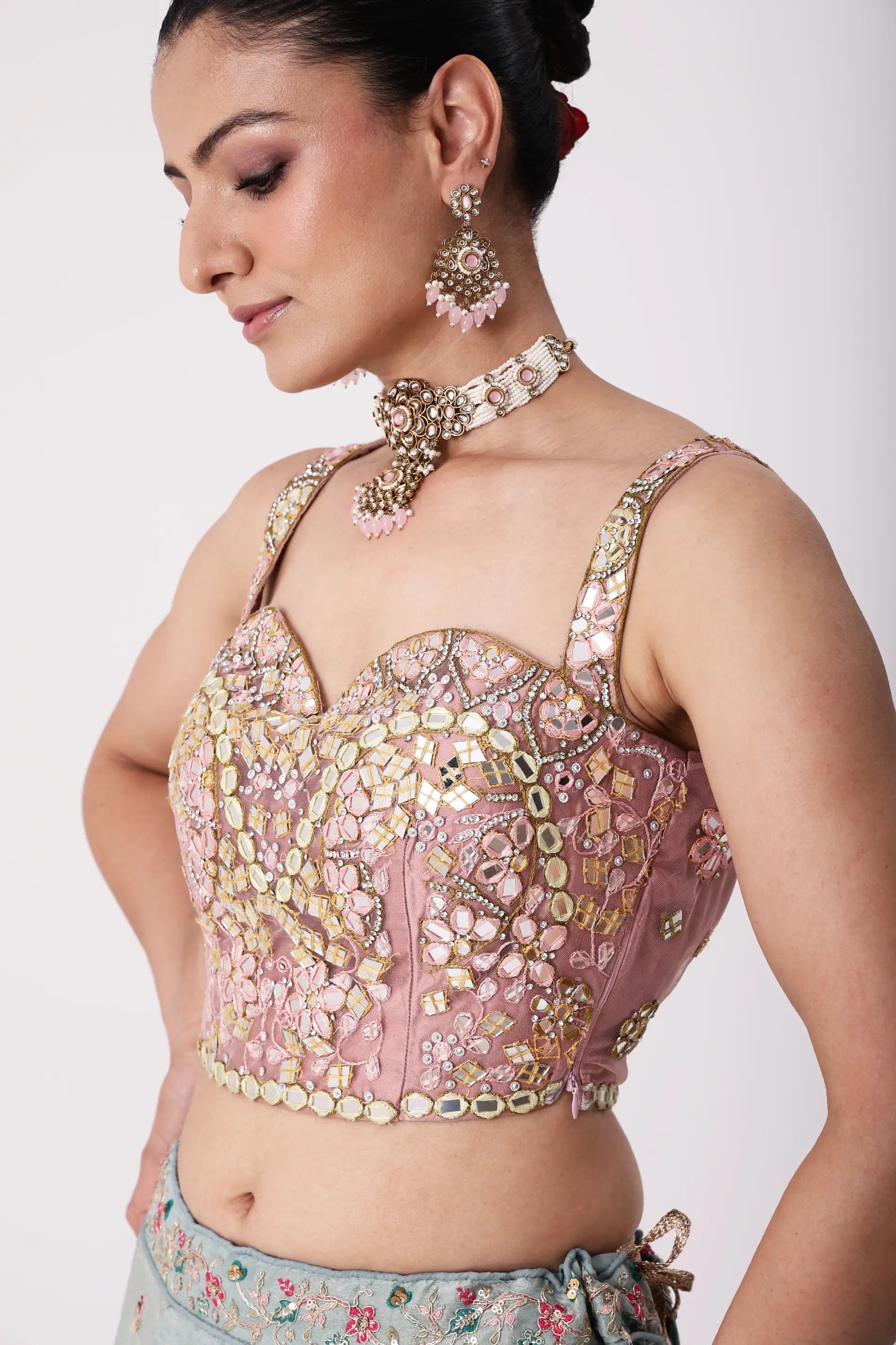 Dual Colour Lehenga Set