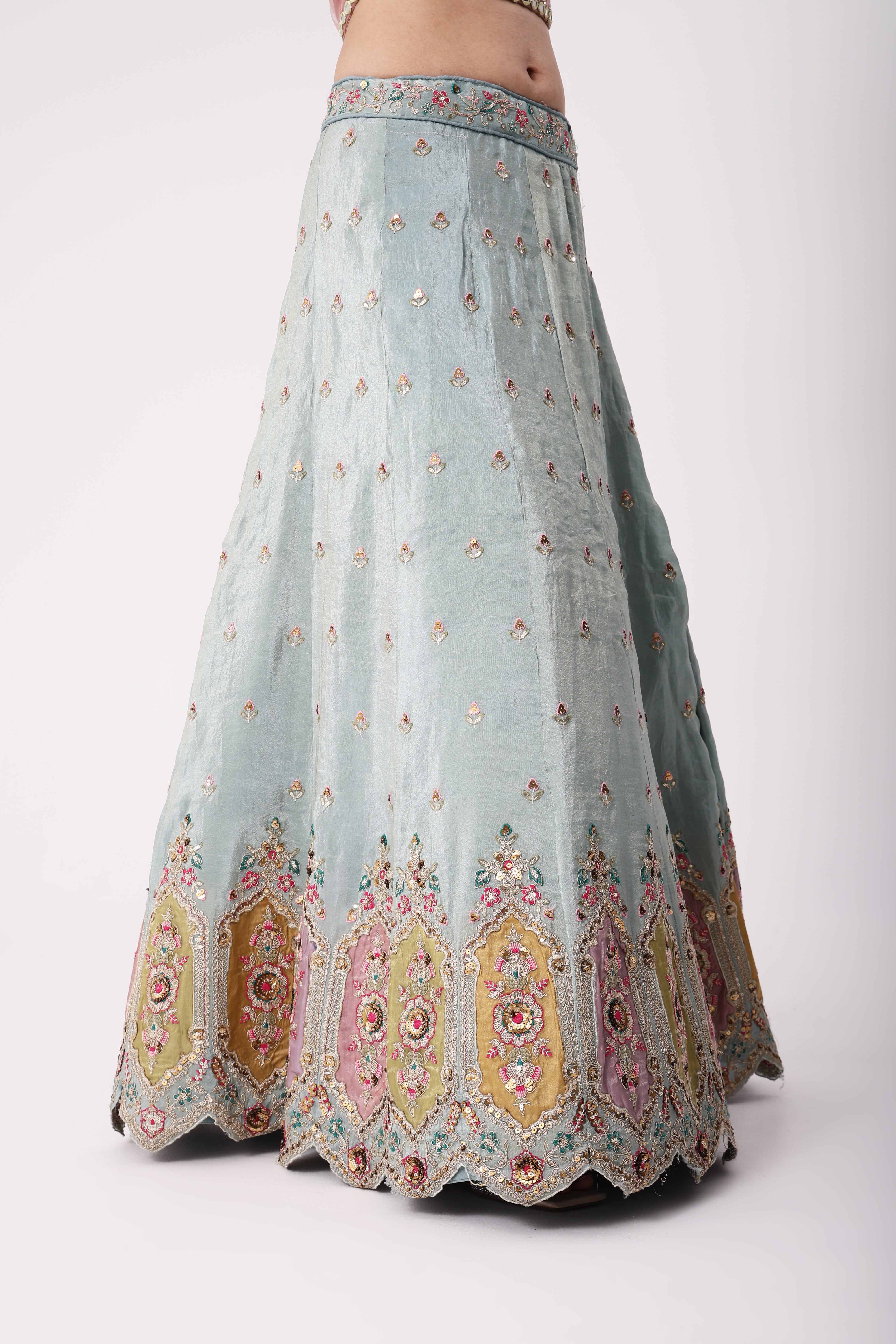 Dual Colour Lehenga Set